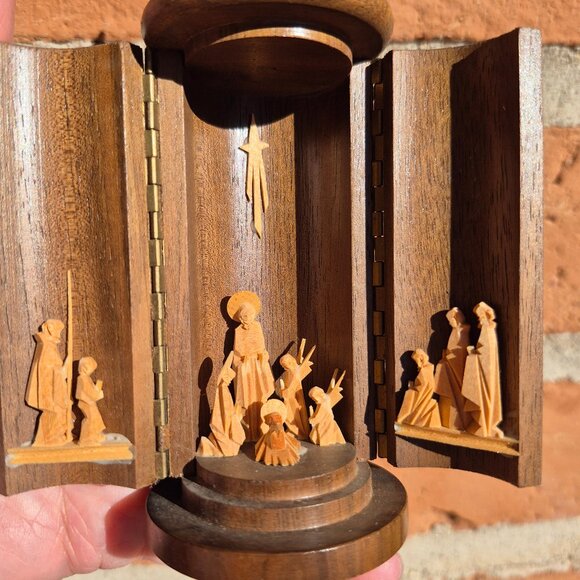 Vintage Lang Oberammergau Passion Hand-Carved Wood Creche Nativity Germany - Picture 5 of 16